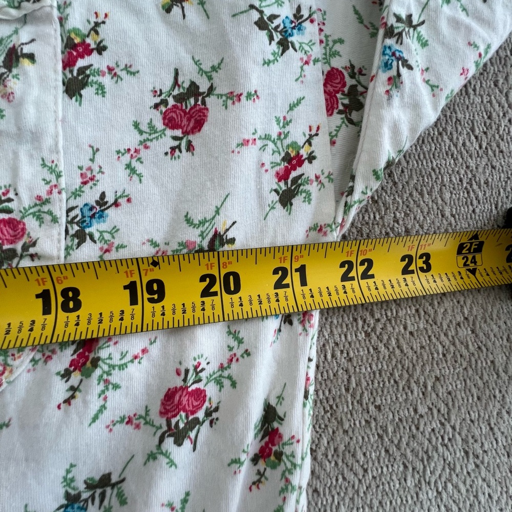 Victoria's Secret Rose Floral Print vintage Cotton Cottage core Nightshirt - Picture 4 of 6